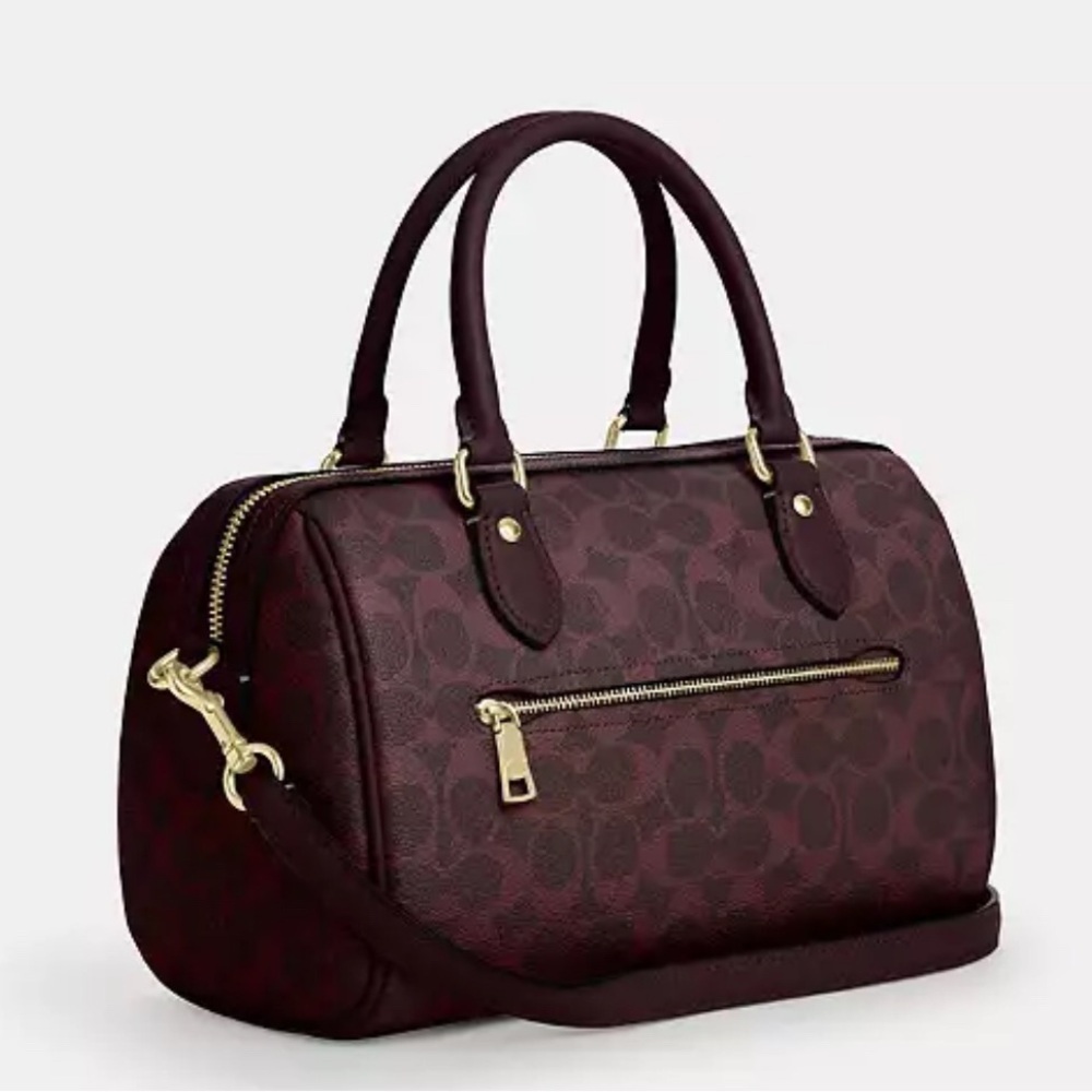 Coach Rowan Satchel Bag In Signature Canvas - Picture 2 of 12